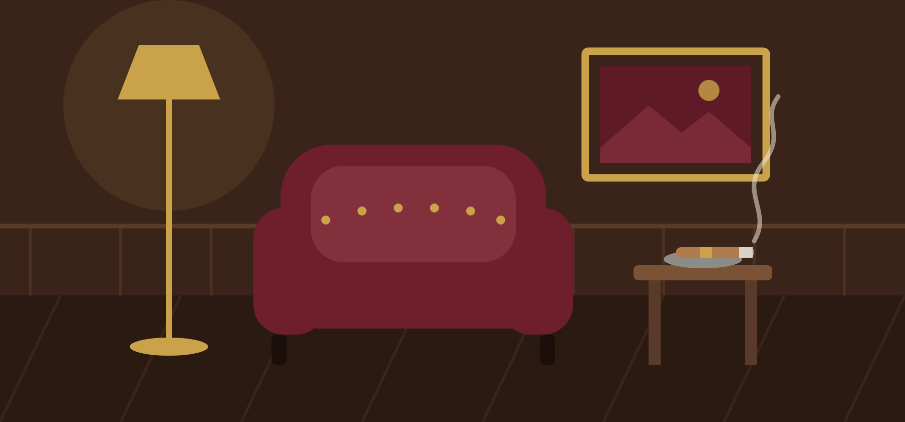 Illustration of the leather lounge