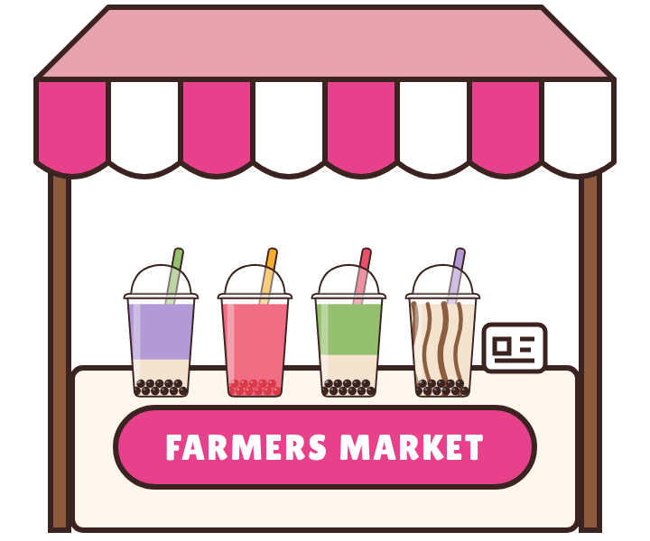 Market booth illustration