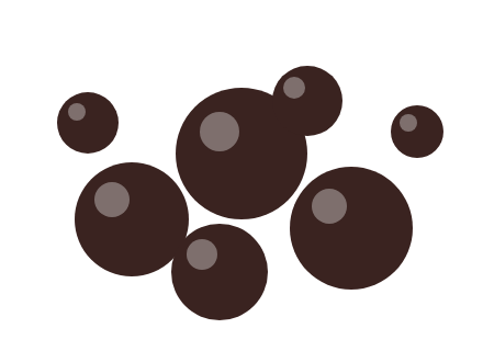 Tapioca pearls illustration