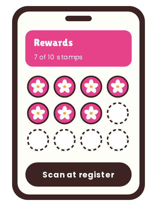 Rewards on a phone illustration