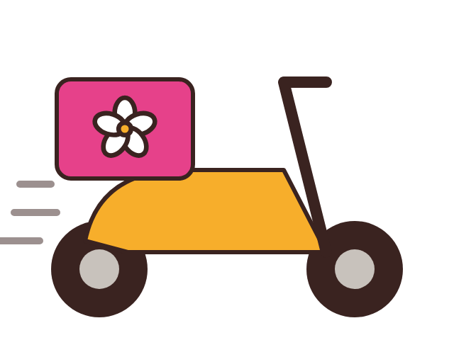 Delivery scooter illustration