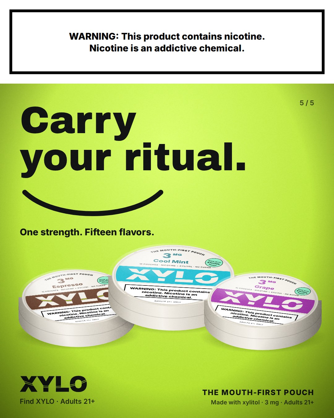 Slide 5: Carry your ritual, with three cans on lime